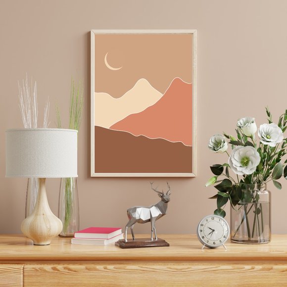 Modern Minimalist Boho Landscape Wall Art Print Home Decor [No Frame] - Picture 3 of 7